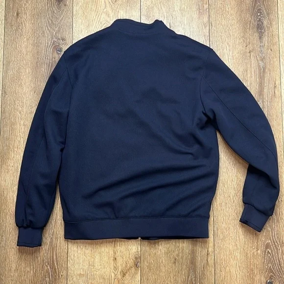 NWT Zara Navy Bomber Jacket Size L - Picture 4 of 9